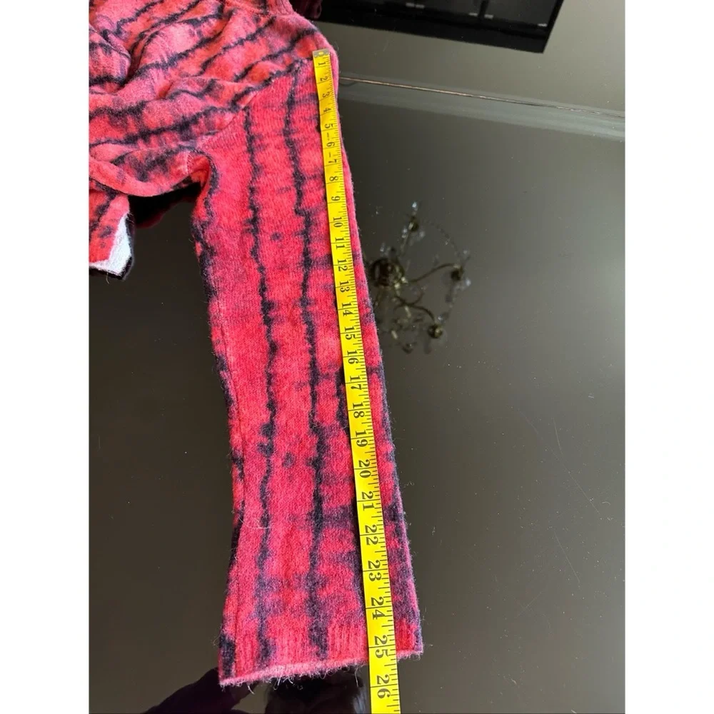 Zara Red and Black Tie Dye High Neck Sweater, NWT, L - Picture 12 of 16